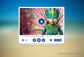 Flat Rectangular Media Player