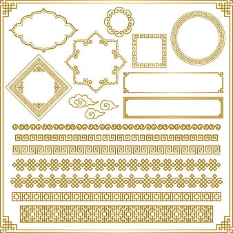 Vector de diseño de marcos de decoración retro eps