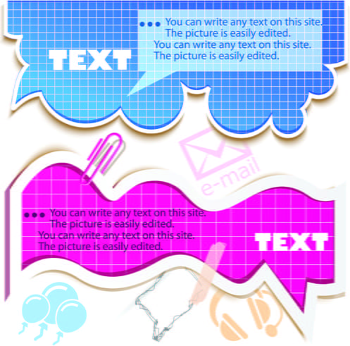 Vector creative speech bubbles elements set eps