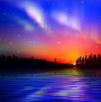 Beautiful sunrise landscape vector set eps