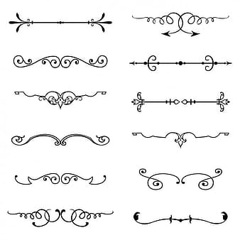 Vintage ornaments set eps vector