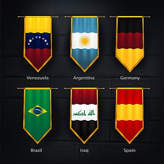 Official flags collection eps vector