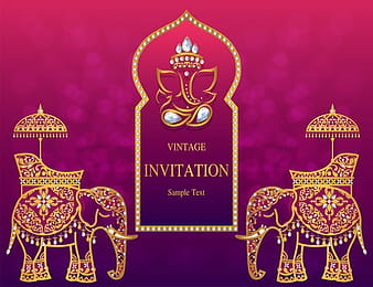 India styles vintage invitation card vector template  eps