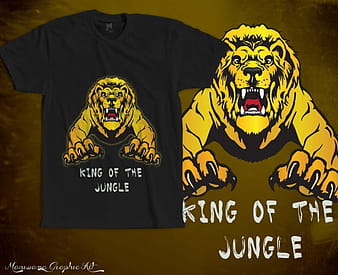 Lion tshirt ai vector