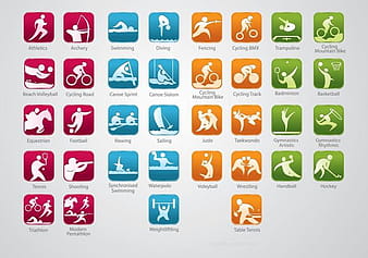 Iconos de deportes olímpicos ai