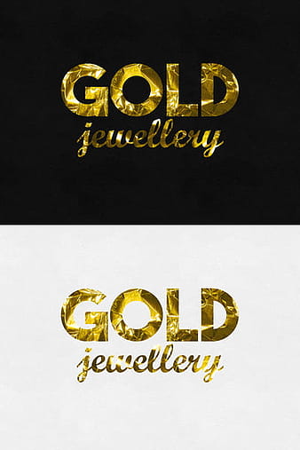 Gold text effects psd vector