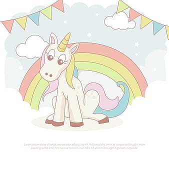 Cartoon Unicorn Vector eps svg