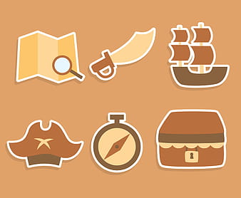 Nice Pirate Treasure Vectors eps svg