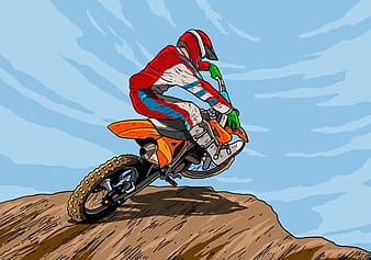Dirt Bikes Rider Take Action svg eps vector