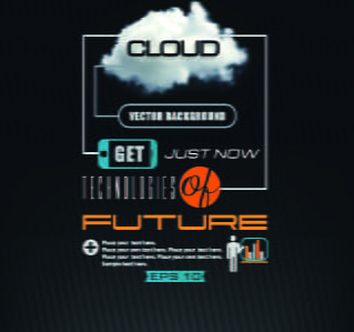 Clouds elements vector background eps