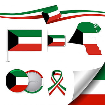 Kuwait representative elements collection eps vector