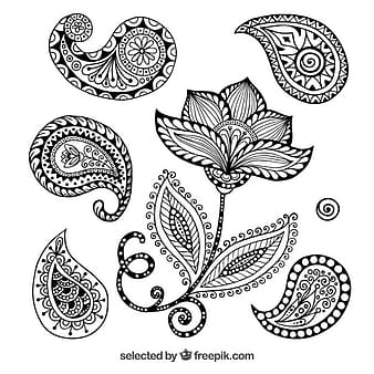 Henna ornaments eps ai vector