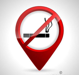 no smoking location pin eps ai vector