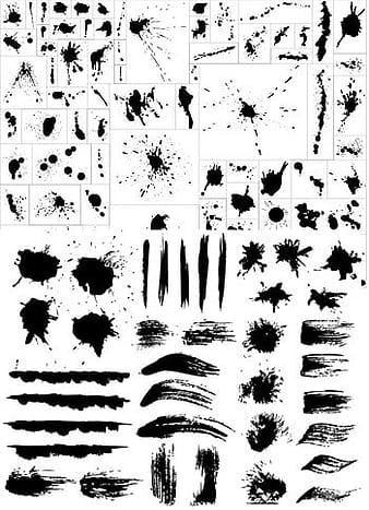 Useful ink with the black mark on the eps vector