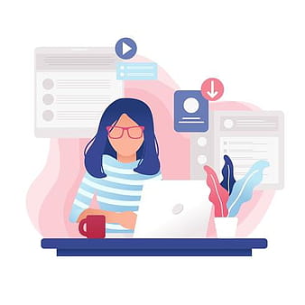 Female Developer Vector eps svg