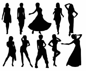 Woman Silhouette Set eps vector