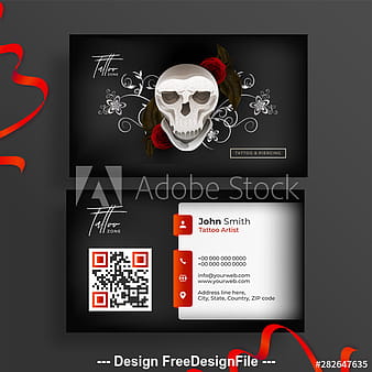 Tarjetas de visita para diseño de tatuajes ai