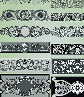 Vintage calligraphic border frame and ornament vector set eps