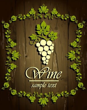 Wine elements frames background vector eps
