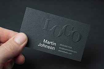 Embossed Business Card MockUp #2 psd vector