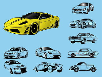 Car Illustrations ai vector