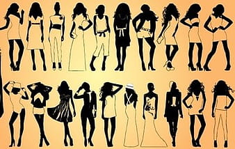 Girls Model Pack Silhouette