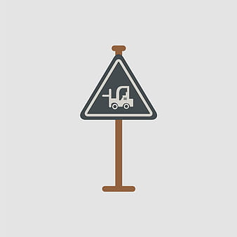 Forklift in operation road sign vector ai eps