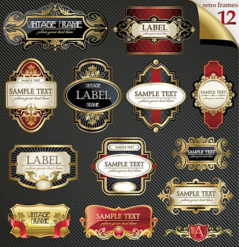 European classic bottle label  vector eps