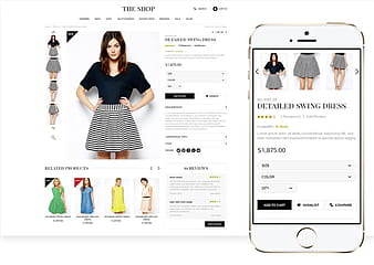 The Shop e-Commerce Template psd vector
