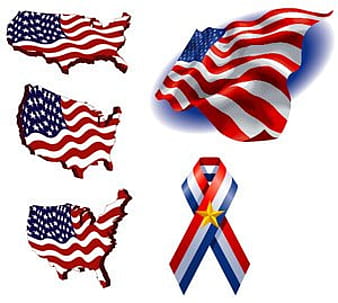 Element der amerikanischen Flagge ai eps
