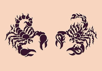 Plantilla de tatuaje de escorpión eps svg