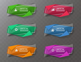 Elementos de diseño infográfico decoración de vidrio transparente. ai eps