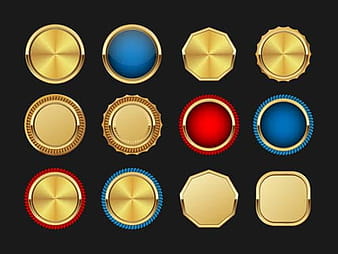 Blank golden medal vectors material eps