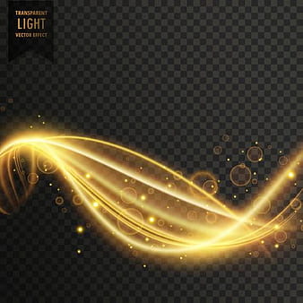 vector de efecto de luz transparente remolino dorado eps