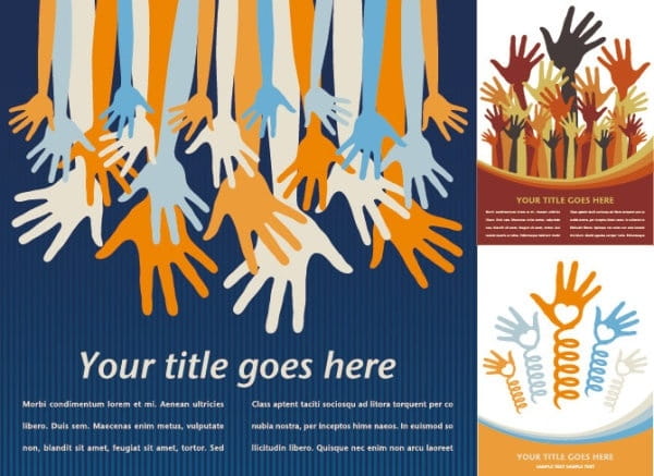 Hands theme vector eps