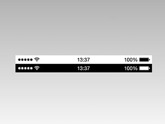 iOS 7 Status Bars sketch file sketch vector
