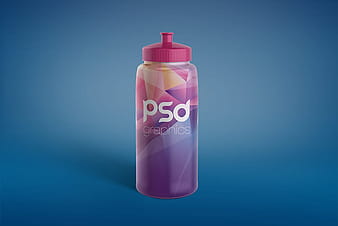 Sport Water Bottle Mockup Free PSD psd vector