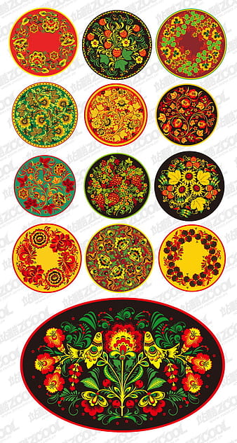 Classical pattern vector material series -2 - circular pattern ai