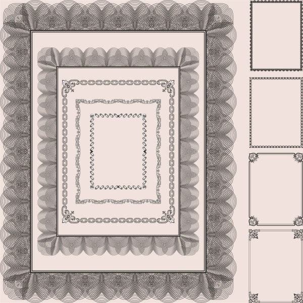 Classic pattern framework  vector eps