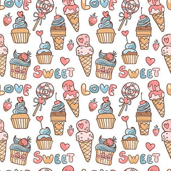 Diseño de patrón de dulces eps