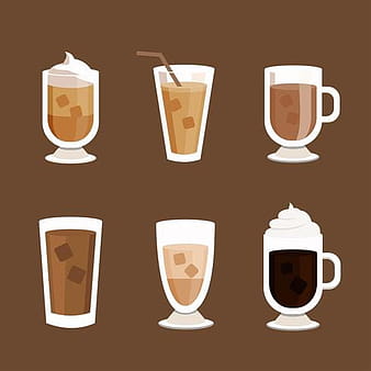 Iced Coffee Icons Vector eps svg ai
