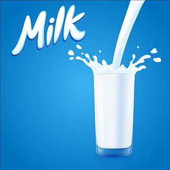 Glass cup with milk vector eps