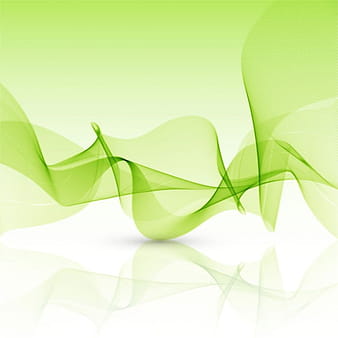 Abstract green background with wavy shapes eps vector