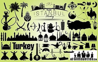 Turkey Istanbul Icon Pack Silhouette