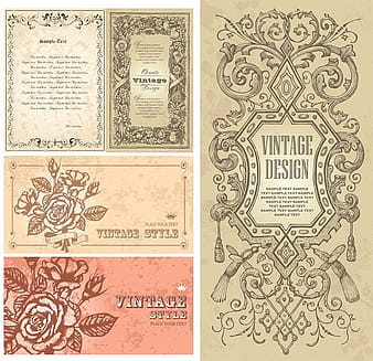 Classical pattern vector flowers lace eps