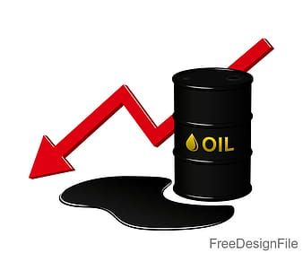 decrease in oil sign design vector eps