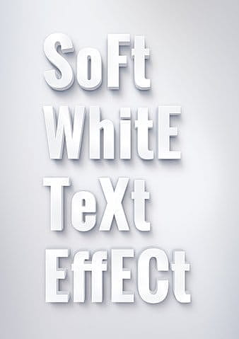 Soft White Text Effect psd vector