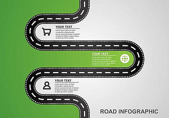 Vecteur d'infographie de feuille de route svg eps