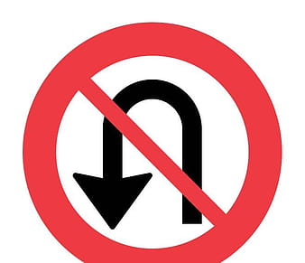 no u turn eps vector