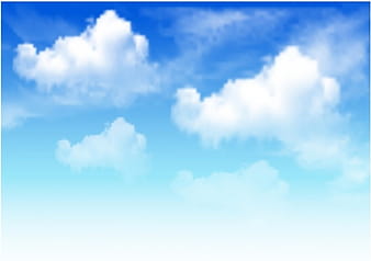 غيوم بيضاء في سماء زرقاء ai eps